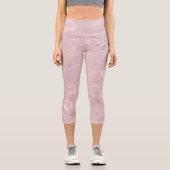Rose métallique Pink Cheetah Capri Leggings (Recto)