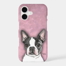 Rose mignon de cas de téléphone portable de chien