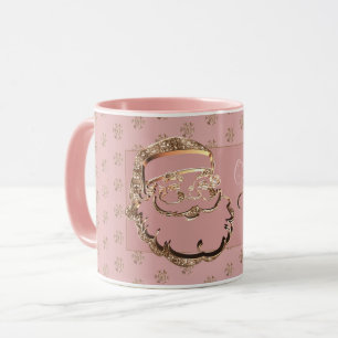 Rose mignon de Père Noël de tasse de Noël d'Oli