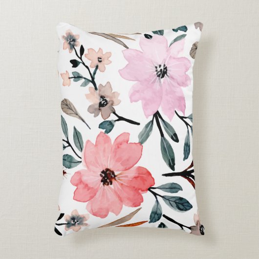 rose mignon fleur Accent Coussin (Devant(Vertical))