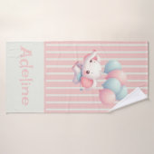 Rose, mignon petit éléphant (Serviette de bain)