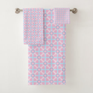 Rose mignon, violet et bleu clair Motif