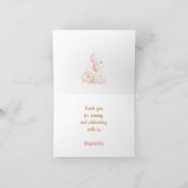 Rose mignonne Unicorn fille 1er anniversaire Carte (Intérieur)