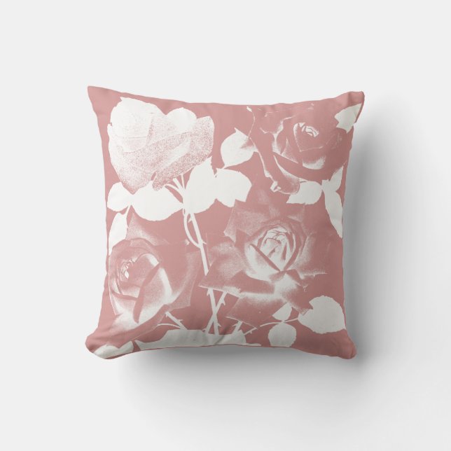 ROSE MILLÉNIALE Superbe Coussin Rose (Recto)