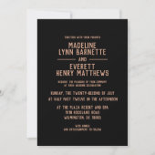 Rose minimal Or moderne Faire-part de mariage simp (Devant)