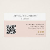 Rose minimaliste avec code QR (Dos)