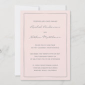 Rose Misty Blush rose Wedding Invitations (Devant)