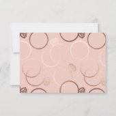 Rose moderne Anneaux or Mariage en ligne carte RSV (Dos)