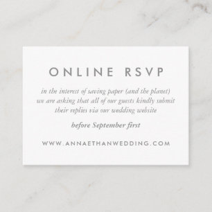 Rose moderne Anneaux or Mariage en ligne carte RSV