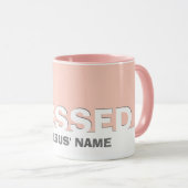 Rose moderne BLESSÉ Au Nom De Jésus Mug Chrétien (Devant droit)