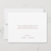 Rose moderne Carte de remerciements de script or (Dos)