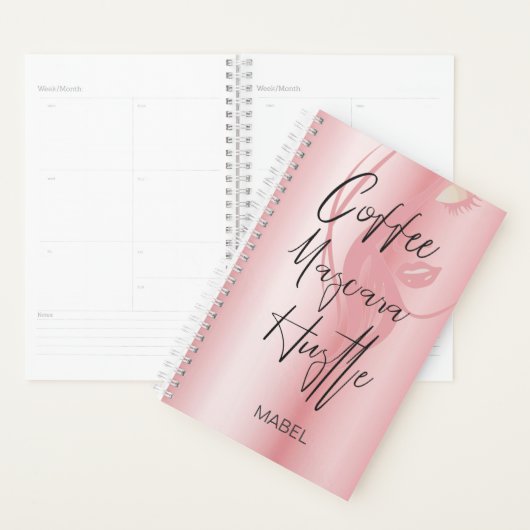 Rose Moderne Chic Typographie Hustle (Devant avec enveloppe)