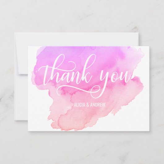 Rose moderne d'aquarelle, MERCI de pêche (Devant)