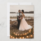 Rose Moderne Design Boho Mariage Photo Invitation (Dos)