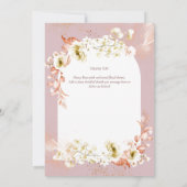 Rose moderne Dusty Coral Floral PHOTO MERCI (Dos)