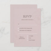 Rose moderne Dusty Menu Choix Carte REVP (Devant / Derrière)