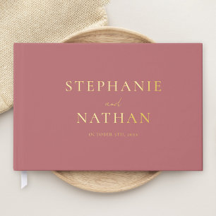 Rose moderne Dusty minimaliste Mariage or