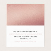 Rose Moderne Gold Foil Script Modifier La Carte Da (Intérieur déplié)
