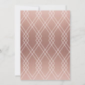 Rose moderne Gold Lingerie Douche Invitation (Dos)