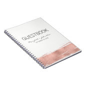 Rose moderne Gold Mariage Carnet de livre d'hôtes (Côté Droit)