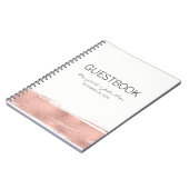 Rose moderne Gold Mariage Carnet de livre d'hôtes (Côté gauche)