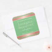 Rose moderne Gold Packaging Étiquettes Light Green (Enveloppe)