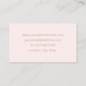 Rose moderne Gold Stars Blush Pink Carte de visite (Dos)