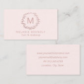 Rose moderne Gold Stars Blush Pink Carte de visite (Devant / Derrière)