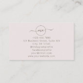 Rose moderne, logo Carte de visite (Dos)