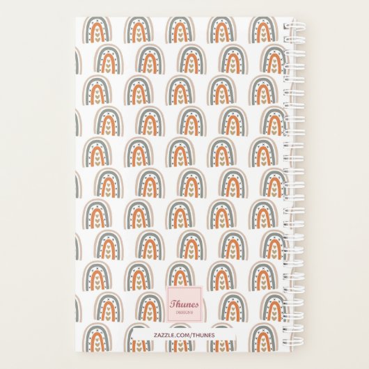 Rose moderne or gris gris blanc monogramme 2023 (Dos)