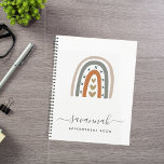 Rose moderne or gris gris blanc monogramme 2025<br><div class="desc">Décoré d'un grand arc-en-ciel abstrait moderne et minimaliste peint avec des coeurs en or rose gris et foncé. Un arrière - plan blanc chic. Le symbole moderne de l'espoir. Personnalisez et ajoutez votre nom et une année en gris. Le nom est écrit avec un script de style à la main...</div>