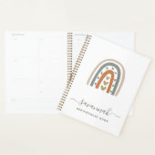 Rose moderne or gris gris blanc monogramme 2026 (Devant avec enveloppe)