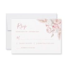 rose moderne poussiéreux carte de mariage floral r
