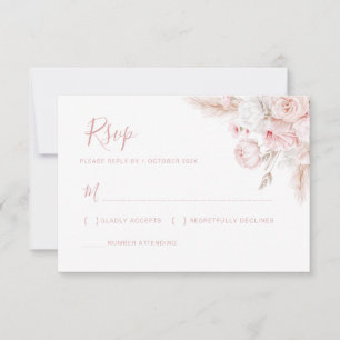 rose moderne poussiéreux carte de mariage floral r