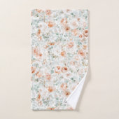 Rose Monogramme Feuilles d'Eucalyptus Floral Vert (Serviette à main)