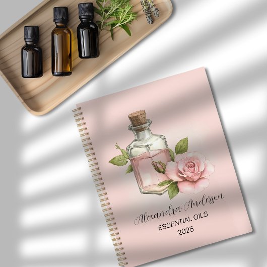 Rose naturel Huiles essentielles Aquarelle Florale