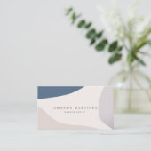 Rose & Navy Blue Swatches Carte de visite tendance (Debout devant)