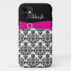 Rose, Noir, Blanc Damas iPhone 5 Coque