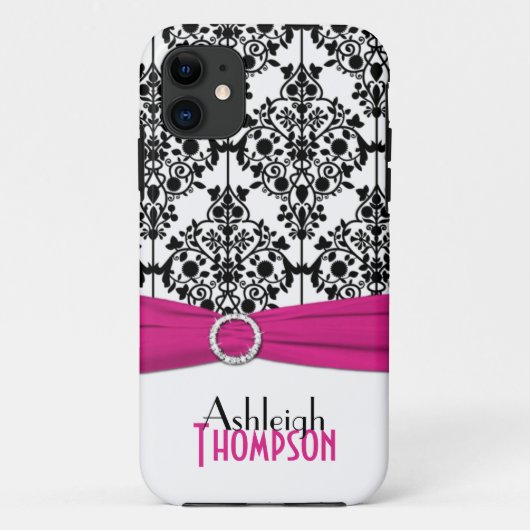 Rose, Noir, Blanc Damas iPhone 5 Coque (Dos)