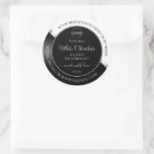 Rose noir blanc Wavy Gold avec Étiquette de produi (Sac)