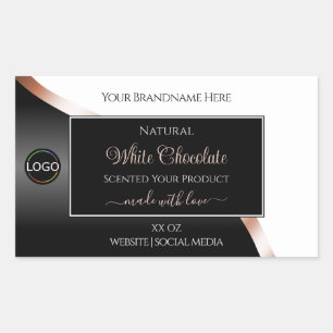 Rose noir blanc Wavy Gold avec Étiquette de produi