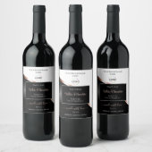 Rose noir blanc Wavy Gold avec Étiquette de produi (Bouteilles)