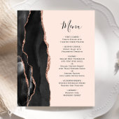 Rose noir budget Gold Agate Blush Mariage Menu