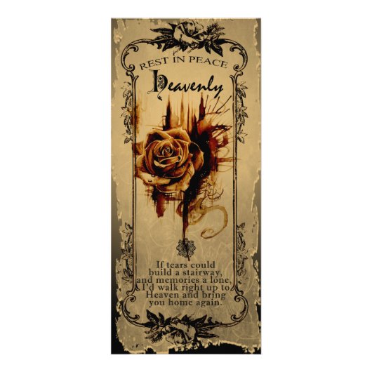 Rose noir d'or - Carte Sympathy / Carte Rackcard (Devant)
