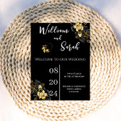 Rose noir Elegant Mariage Invitation