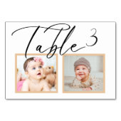 Rose noir Elegant Wedding Numéro de la table photo (Devant)