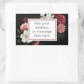 Rose noir et Bourgogne Frame Étiquettes de livrai (Sac)