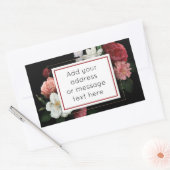 Rose noir et Bourgogne Frame Étiquettes de livrai (Enveloppe)