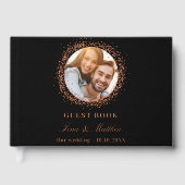 Rose noir feuille d'or mariage photo (Recto)