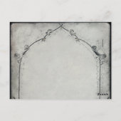 Rose noir gothique Trellis Mariage Numéro de table (Dos)